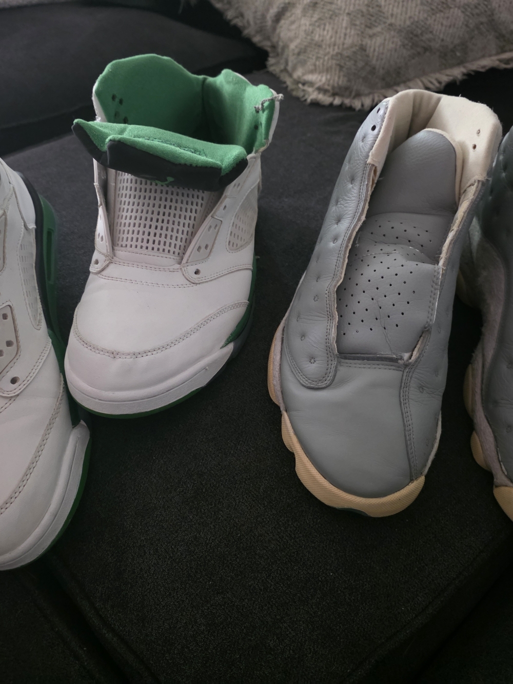Air Jordan 4 White Gold Jumpman Sneakers - Picture 4 of 7